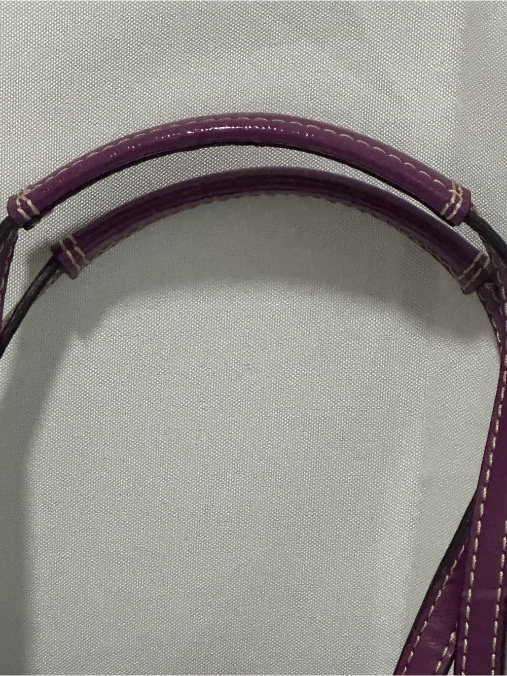 Coach Signature Stripe SIS Tote Khaki and Purple F19046 Matching Wallet - Picture 8 of 10